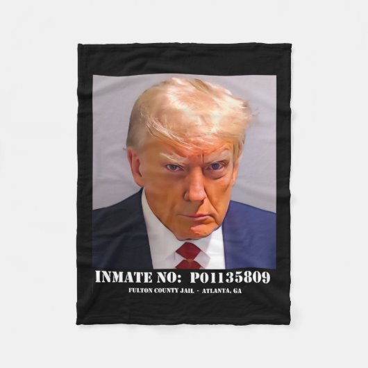 Donald Trump Mok Shot Fleece Deken (Voorkant)