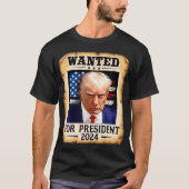 Donald Trump Mok Shot gezocht T-shirt (Voorkant)