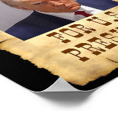 Donald Trump Mok Shot gezocht voor de VS. Presiden Poster (Hoek)