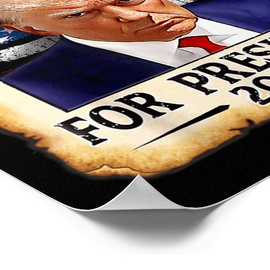 Donald Trump Mok Shot gezocht voor de VS. Presiden Poster (Hoek)