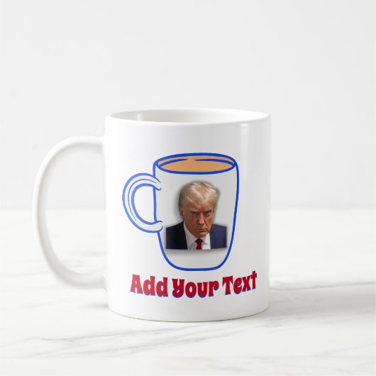 Donald Trump Mok Shot Meme Custom Tekst Rood & Bla (Links)