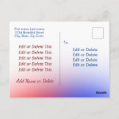 Donald Trump Mok Shot Meme Custom Tekst Rood & Bla Briefkaart (Achterkant)