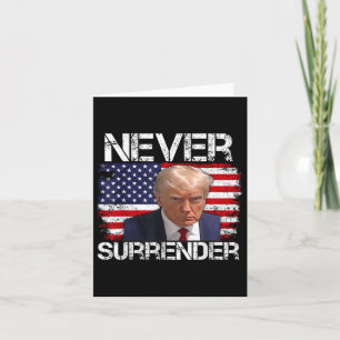 Donald Trump Mok Shot Never Surrender 2024 Kaart