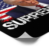 Donald Trump Mok Shot Never Surrender 2024 Poster (Hoek)