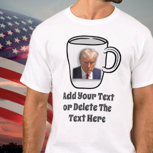 Donald Trump Mok Shot Toevoegen Jouw tekst USA Pol T-shirt