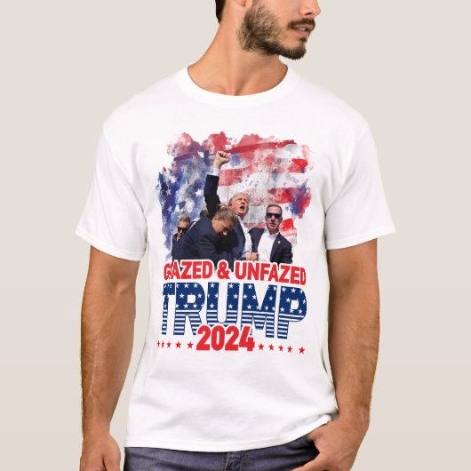 Donald Trump moordaanslag Amerika 2024 T-shirt (Voorkant)