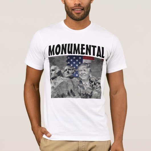 DONALD TRUMP MOUNT RUSHMORE T-SHIRS T-SHIRT (Voorkant)