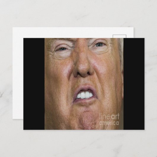 Donald Trump Mouth Teeth Biting Briefkaart (Voorkant / Achterkant)