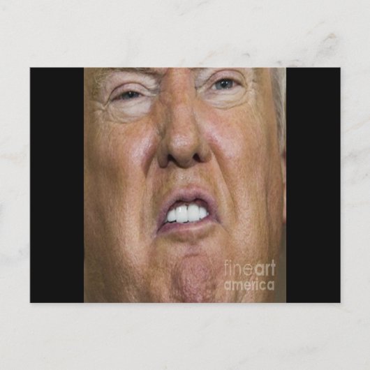Donald Trump Mouth Teeth Biting Briefkaart (Voorkant)