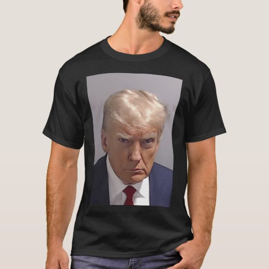Donald Trump Mug Shot T-shirt (Voorkant)