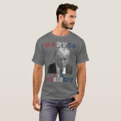 Donald Trump Mugshot gezocht voor President 2024 T-shirt (Voorkant volledig)