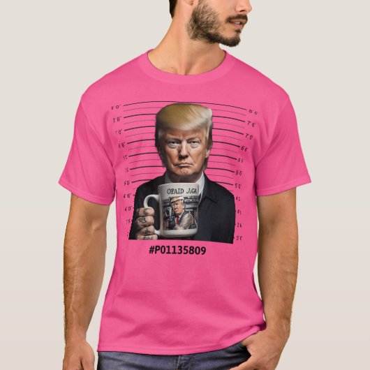 Donald Trump Mugshot T-shirt (Voorkant)