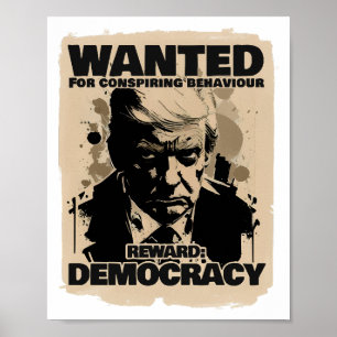 Donald Trump Mugshot wilde Poster - Georgia Count