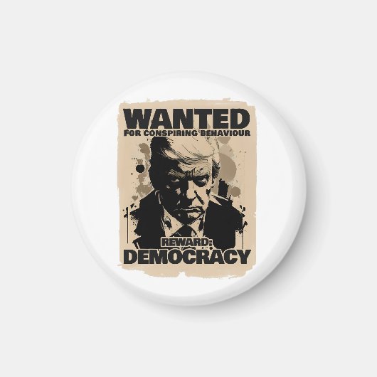 Donald Trump Mugshot wilde Poster - Georgia Count Magneet (Voorkant)