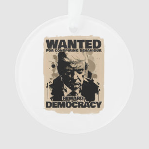 Donald Trump Mugshot wilde Poster - Georgia Count Ornament