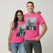 Donald Trump Mugshot - Zwart Wit T-shirt (Unisex)