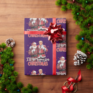Donald Trump naar huis met kerst Cadeaupapier