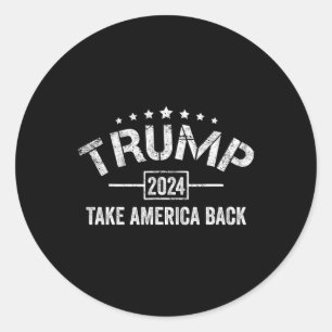 Donald Trump Neemt Amerika Terug 4 juli Verkiezing Ronde Sticker
