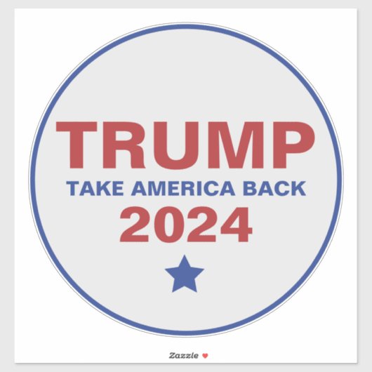 Donald Trump neemt Amerika terug verkiezingen 2024 Sticker (Vel)