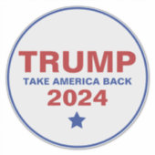 Donald Trump neemt Amerika terug verkiezingen 2024 Sticker (Voorkant)
