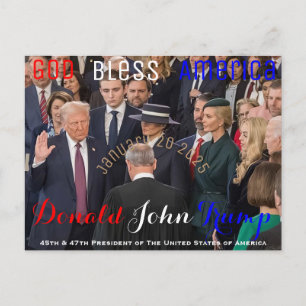 Donald Trump neemt zijn eed op 20 januari Briefkaart