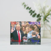 Donald Trump neemt zijn eed op 20 januari Briefkaart (Staand voorkant)