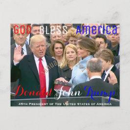 Donald Trump neemt zijn eed op 20 januari Briefkaart