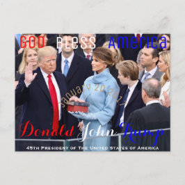 Donald Trump neemt zijn eed op 20 januari Briefkaart