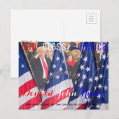 Donald Trump neemt zijn eed op 20 januari Briefkaart (Voorkant / Achterkant)