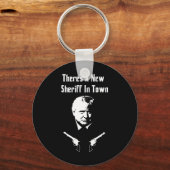 Donald Trump New Sheriff In Town Sleutelhanger (Voorkant)