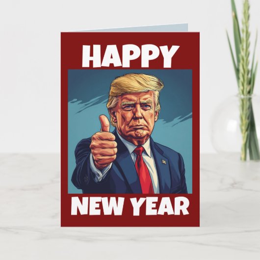 DONALD TRUMP NEW YEARS GREETING CARD FEESTDAGEN KAART (Voorkant)