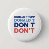Donald Trump niet Ronde Button 5,7 Cm (Voorkant)