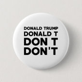 Donald Trump niet Ronde Button 5,7 Cm (Voorkant)