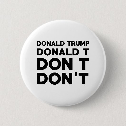 Donald Trump niet Ronde Button 5,7 Cm (Voorkant)