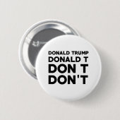 Donald Trump niet Ronde Button 5,7 Cm (Voorkant /achterkant)