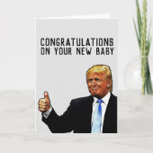 DONALD TRUMP NIEUWE BABY FELICITATIEKAART KAART (Voorkant)