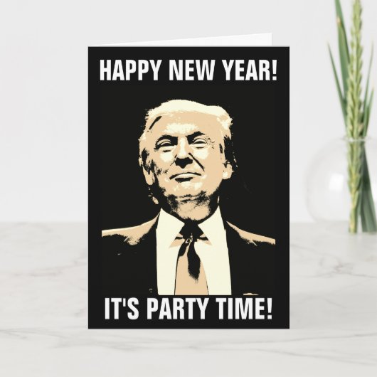 DONALD TRUMP NIEUWE JAREN KAARTEN, GRAPPIG FEESTDAGEN KAART (Voorkant)