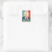Donald Trump NOPE — Anti-Trump 2016 - Vierkante Sticker (Tas)