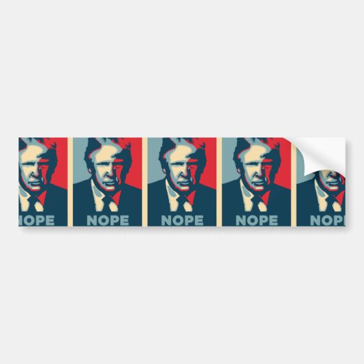donald trump nope bumpersticker (Voorkant)