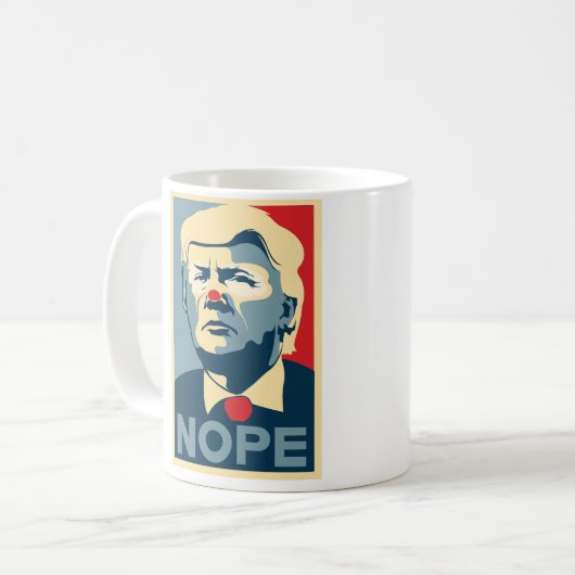Donald Trump "NOPE" Coffee Mok (Voorkant links)