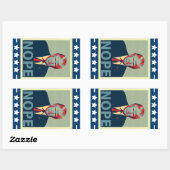 Donald Trump Nope Election Loser Rechthoekige Sticker (Vel)