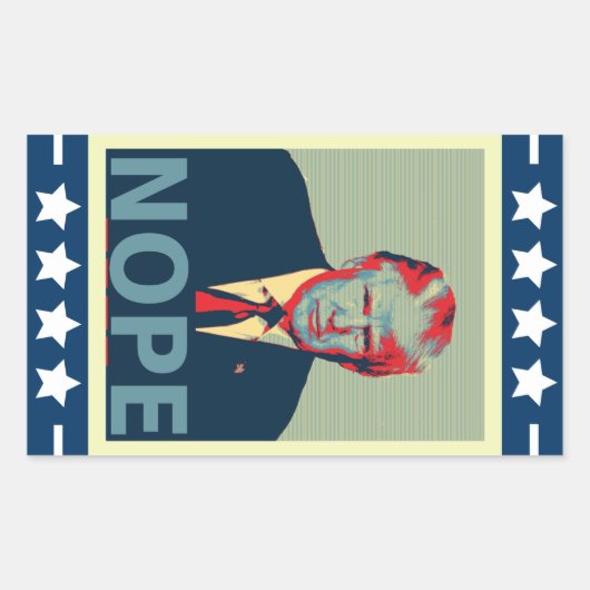 Donald Trump Nope Election Loser Rechthoekige Sticker (Voorkant)