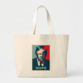 donald trump nope grote tote bag (Voorkant)
