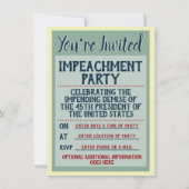 Donald Trump Nope Impeachment Party Kaart (Achterkant)
