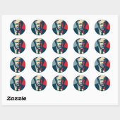 donald trump nope ronde sticker (Vel)