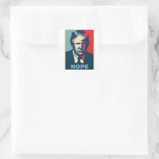 donald trump nope vierkante sticker (Tas)