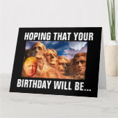 DONALD TRUMP ON MOUNT RUSHMORE BIG BIRTHDAY KAART (Voorkant)