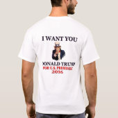 Donald Trump - Oom Sam 2016 President T-shirt (Achterkant)