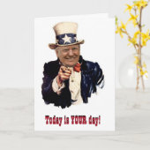 Donald Trump | Oom Sam | Trump 2020 Kaart (Gele Bloem)