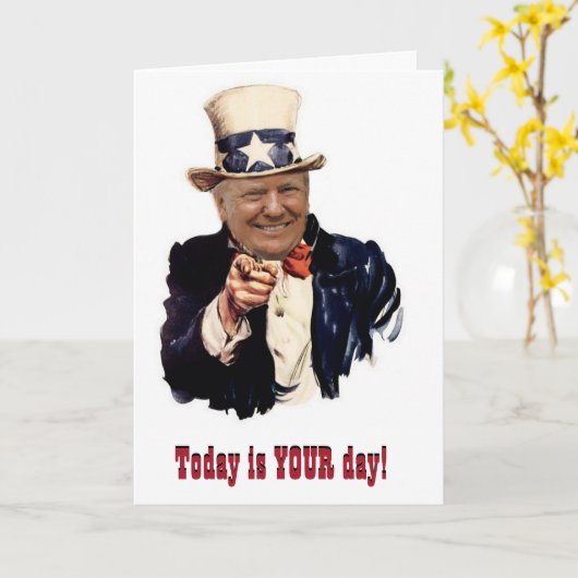 Donald Trump | Oom Sam | Trump 2020 Kaart (Gele Bloem)